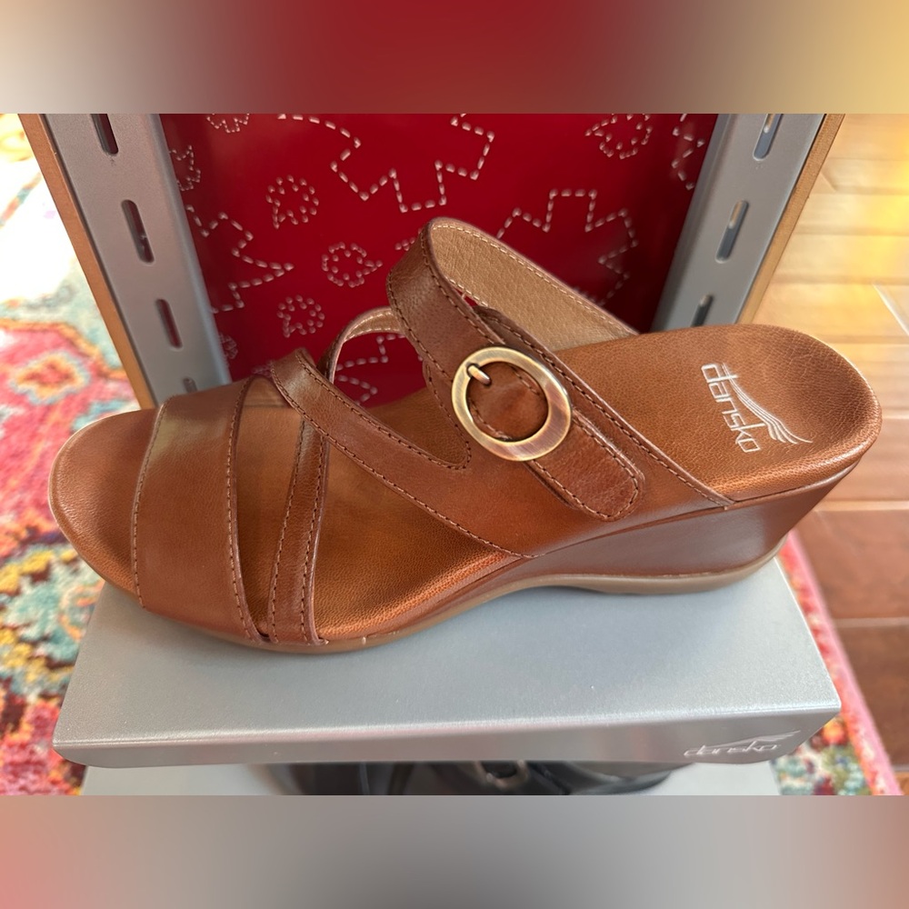 Dansko Ana Glazed Kid Leather Tan